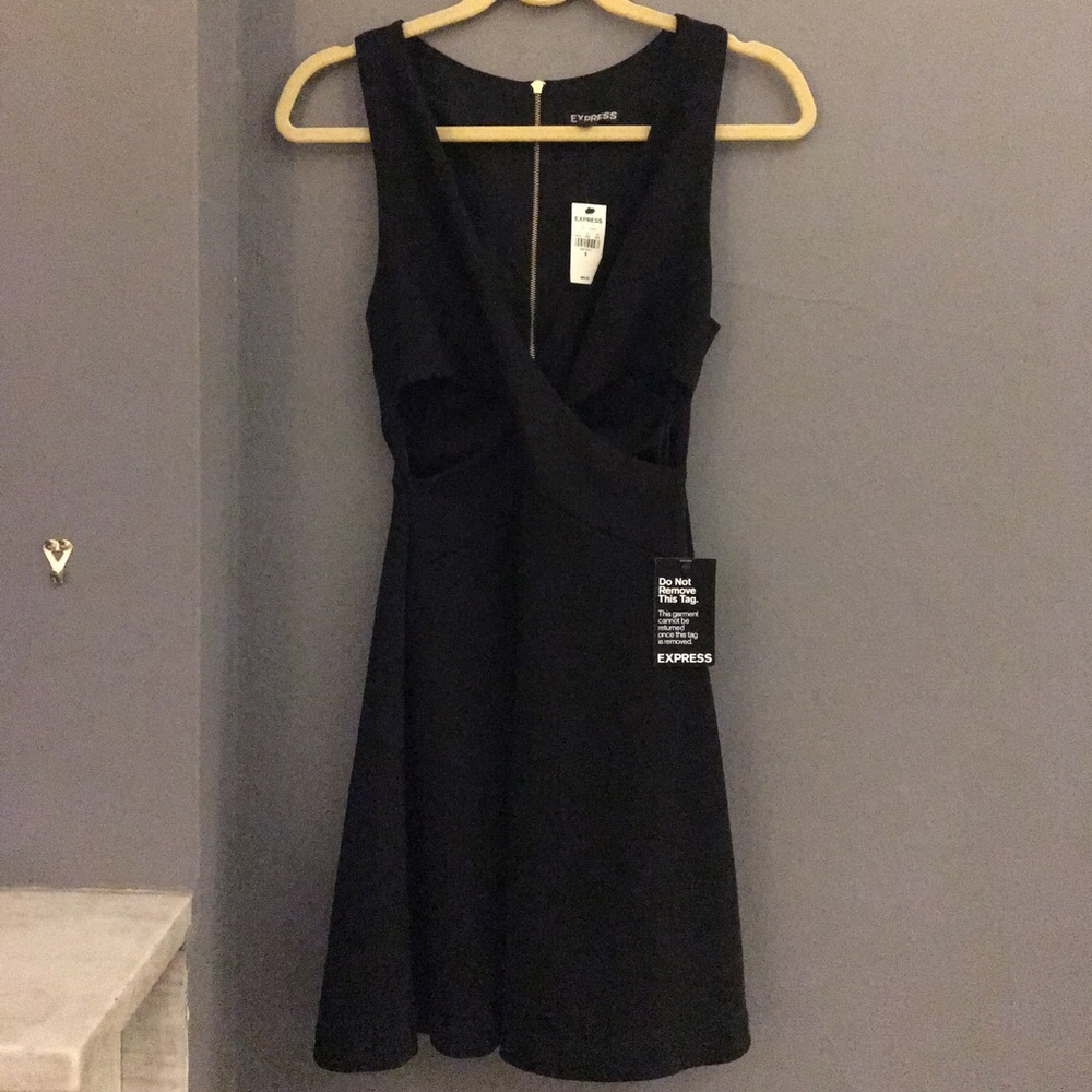 Express Wrap Cut-Out Skater Dress